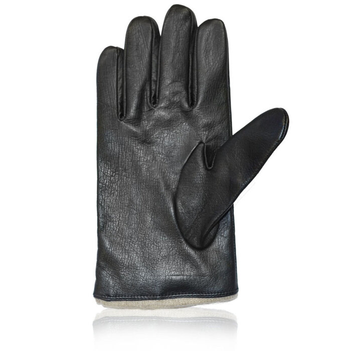 Uunique Uunique Lederen Touchscreen Handschoenen voor Heren - Zwart - Maat L/XL - Cashmere Voering