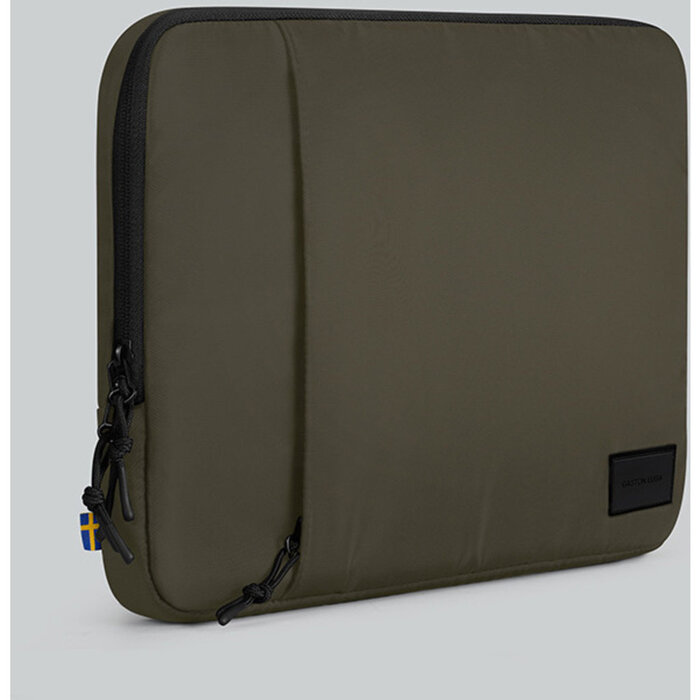 Gaston Luga Gaston Luga Dash Cushioned Laptop Sleeve 15/16 inch - Olive - Duurzaam Gerecycled Polyester