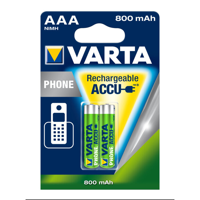 Varta Varta Rechargeable AAA Batterijen 800mAh voor Draadloze Telefoons - 2 stuks
