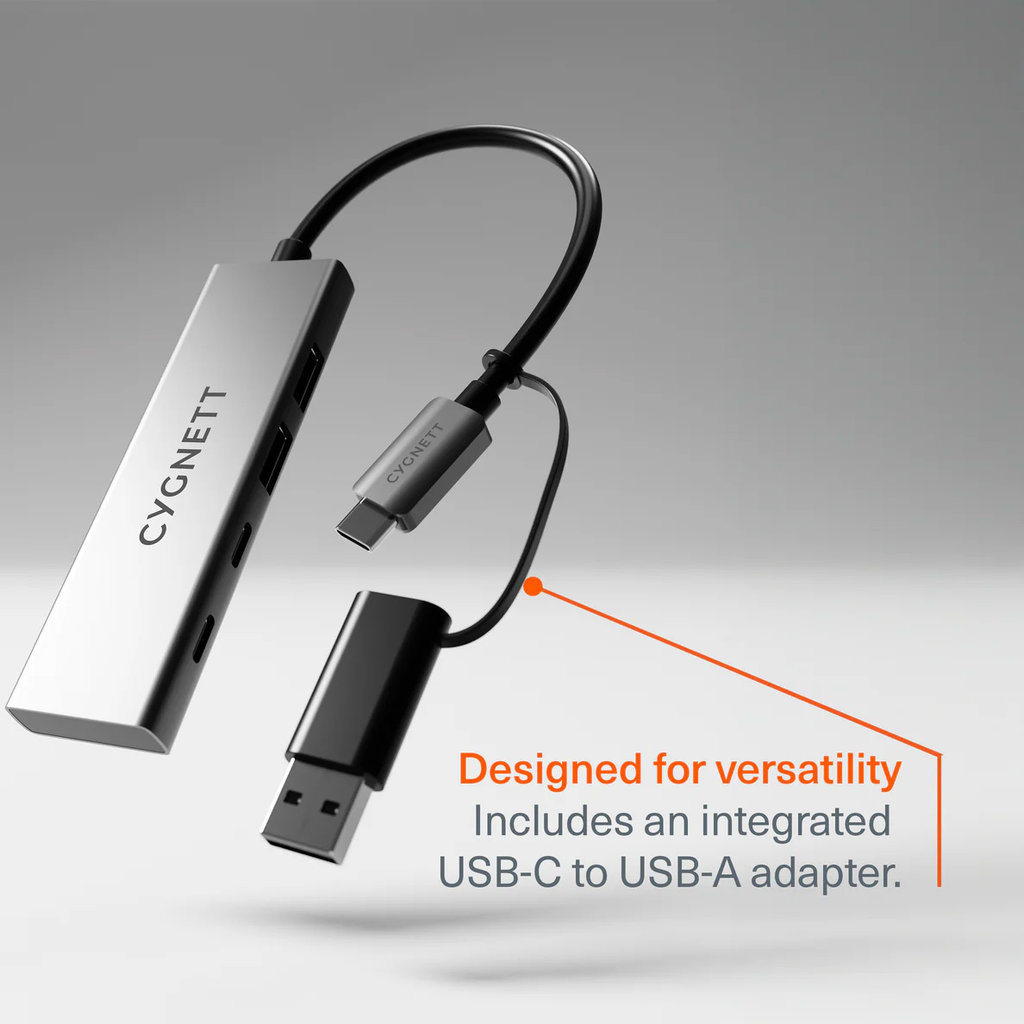 Cygnett Cygnett Unite 4-in-1 USB-C to USB-C and USB-A Hub