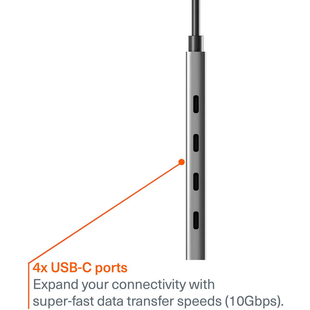 Cygnett Cygnett Unite 4-in-1 USB-C Hub - 10Gbps USB 3.2 Gen 2 Adapter