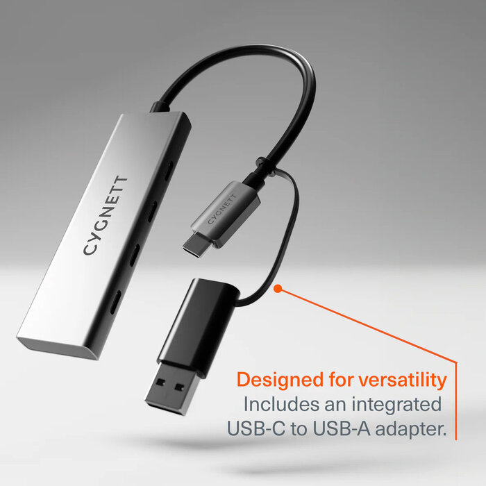 Cygnett Cygnett Unite 4-in-1 USB-C Hub - 10Gbps USB 3.2 Gen 2 Adapter