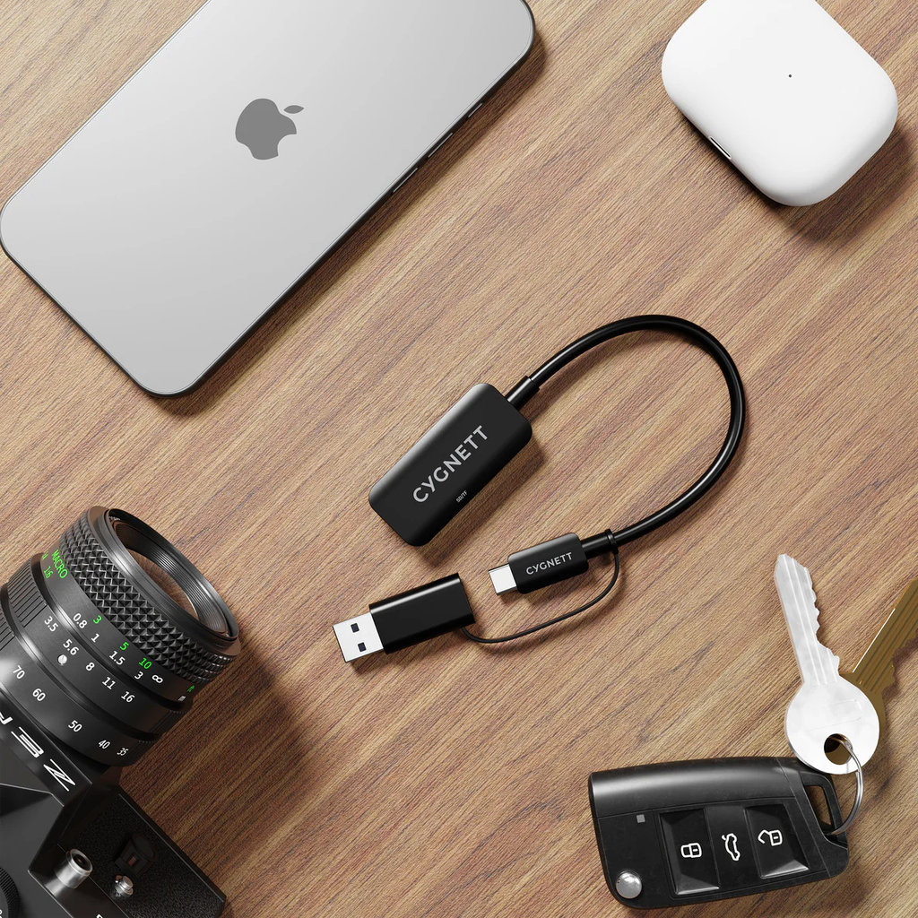 Cygnett Cygnett Unite USB-C naar SD en Micro-SD Kaartlezer Adapter