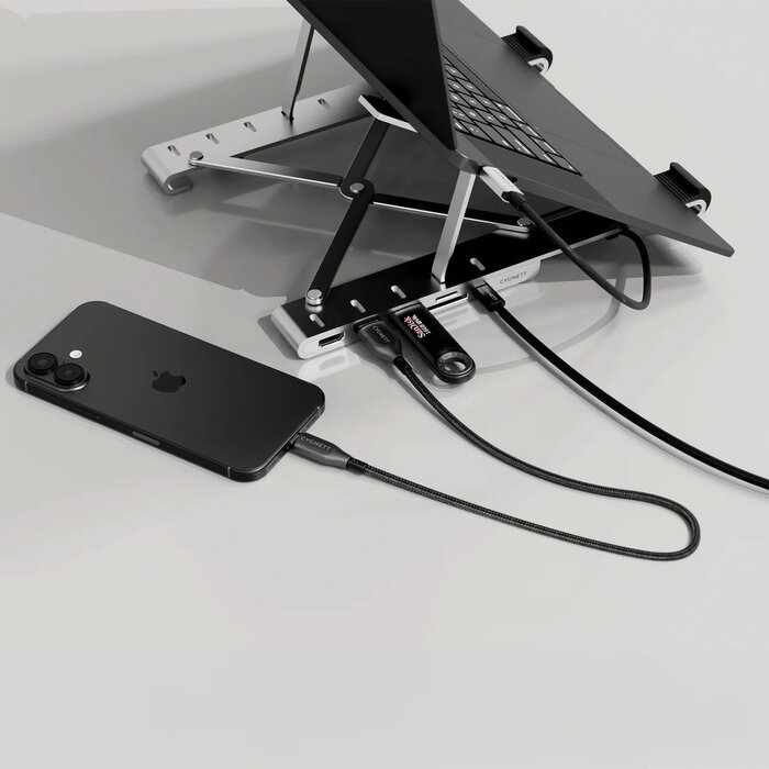 Cygnett Cygnett Unite FlexMate 7-in-1 USB-C Hub & Inklapbare Laptopstandaard