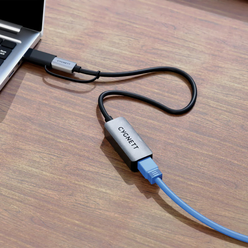 Cygnett Cygnett Unite USB-C naar 2.5Gbps Ethernet Adapter (incl. USB-A adapter), foto 2 van 5