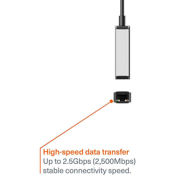 Cygnett Cygnett Unite USB-C naar 2.5Gbps Ethernet Adapter (incl. USB-A adapter)