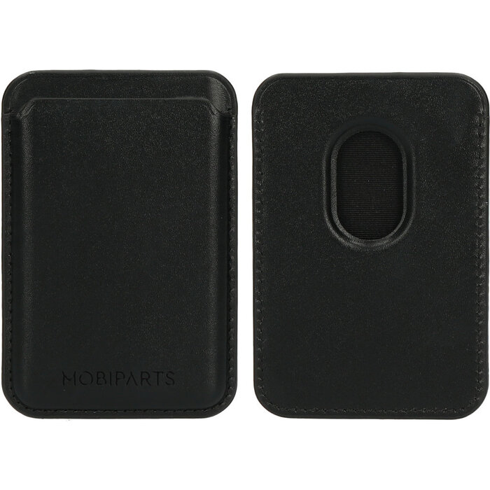 Mobiparts Mobiparts MagSafe Kaarthouder Kunstleer voor iPhone - Zwart