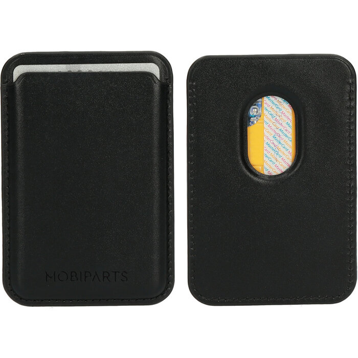Mobiparts Mobiparts MagSafe Kaarthouder Kunstleer voor iPhone - Zwart
