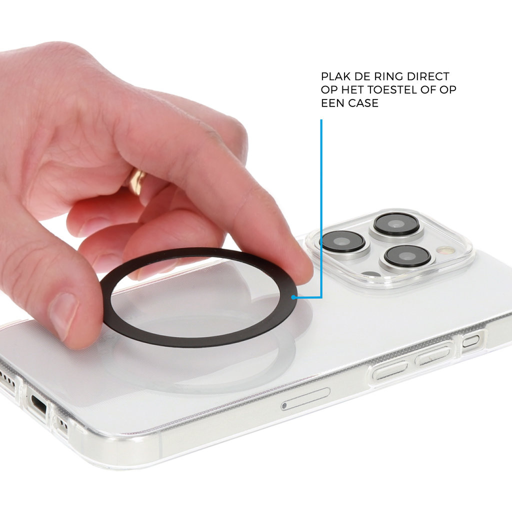 Mobiparts Mobiparts MagSafe Compatibele Magnetische Ring - Zwart (2 stuks)