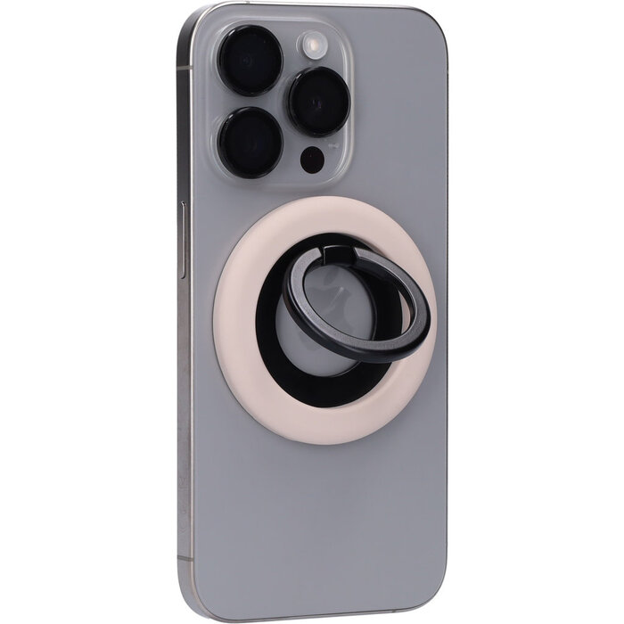 Mobiparts Mobiparts MagSafe Ring met Standaard - Mat Beige