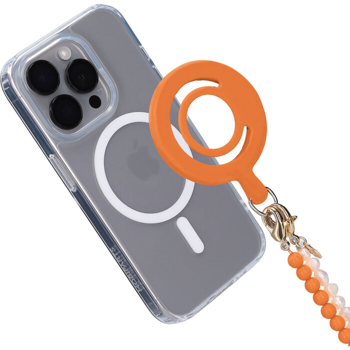 Mobiparts Mobiparts MagSafe Ring met Kabelhouder - Oranje