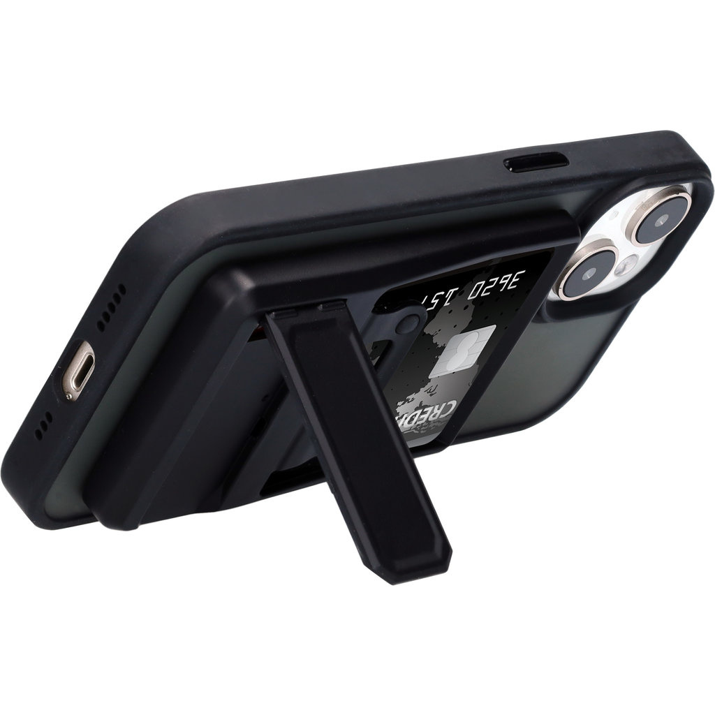 Mobiparts Mobiparts MagSafe Kaarthouder met Standaard voor iPhone - Zwart