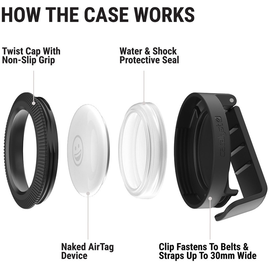 Catalyst Catalyst Clip It Case voor AirTag - Stealth Black