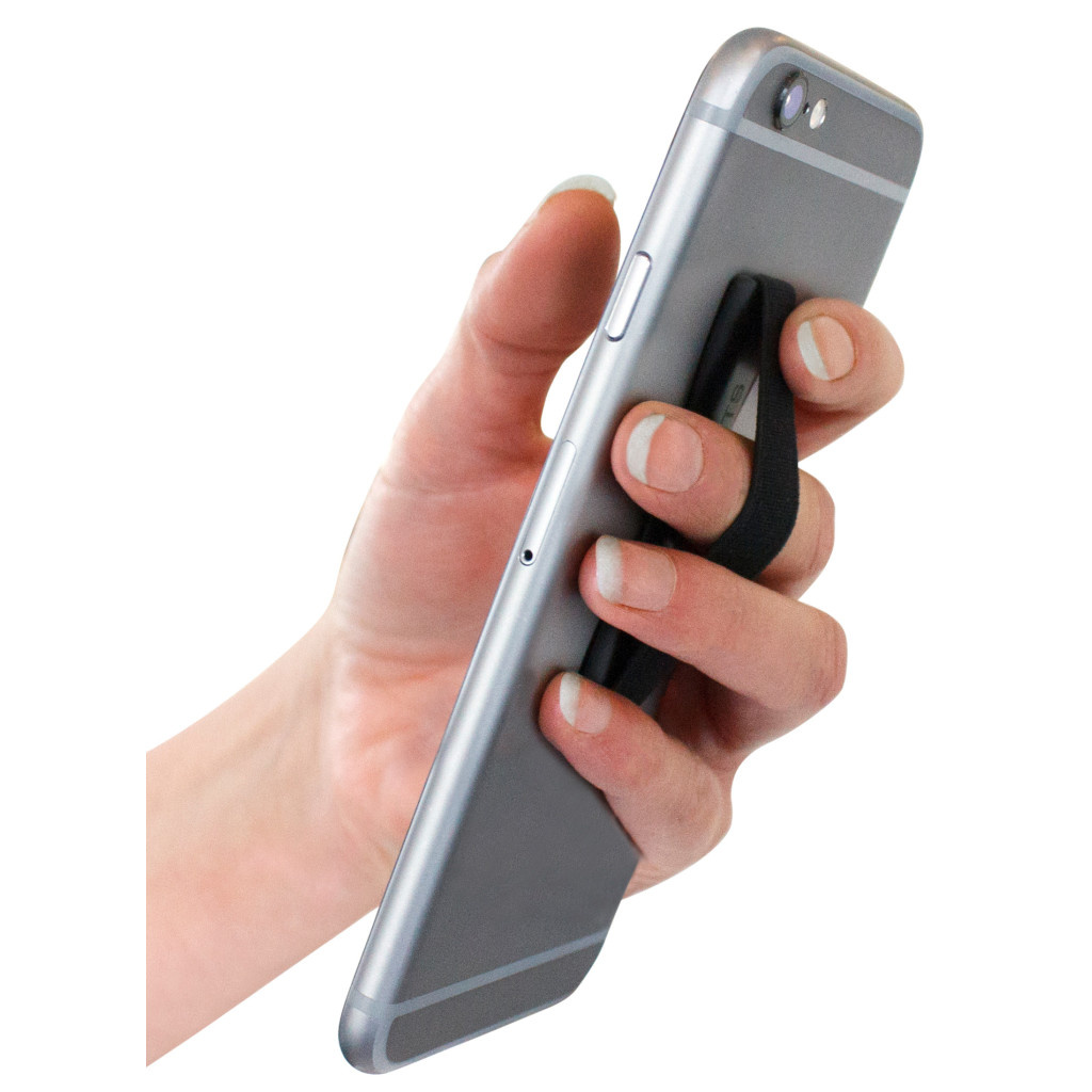 Mobiparts Mobiparts Universele Elastische Grip voor Smartphone en Tablet - Zwart