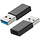 Mobiparts USB-C Female naar USB-A Male Adapter - Zwart (Bulk)