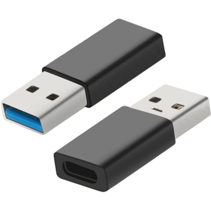 Mobiparts Mobiparts USB-C Female naar USB-A Male Adapter - Zwart (Bulk)