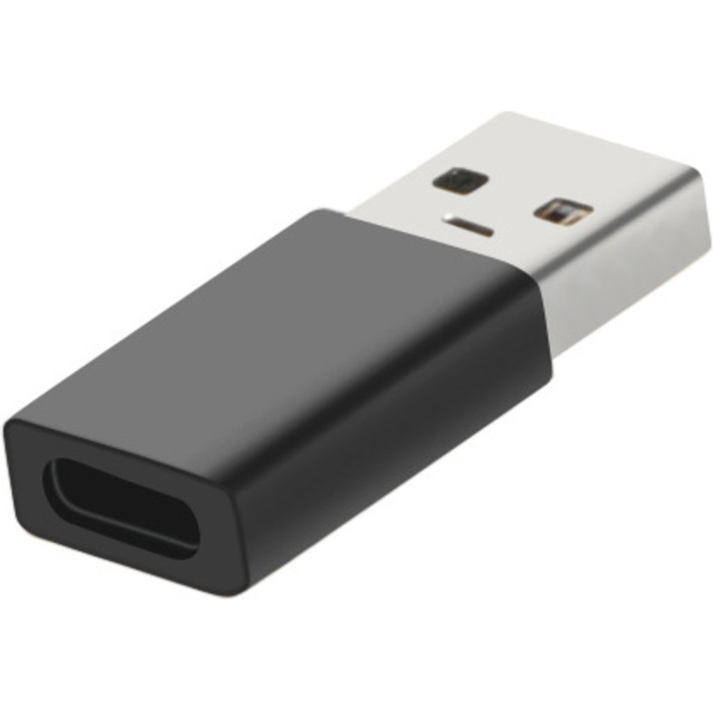Mobiparts Mobiparts USB-C Female naar USB-A Male Adapter - Zwart (Bulk)