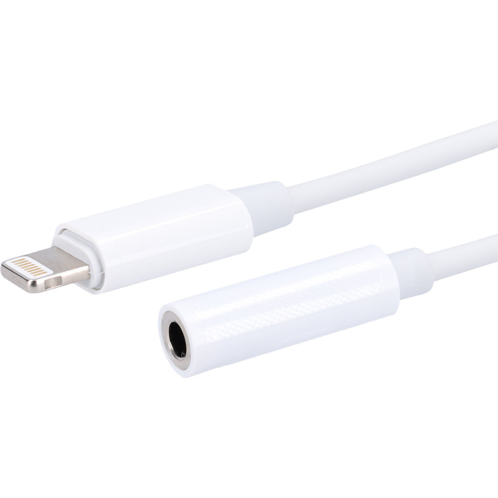 Mobiparts Mobiparts Lightning naar 3.5 mm Jack Adapter - Wit (Bulk)
