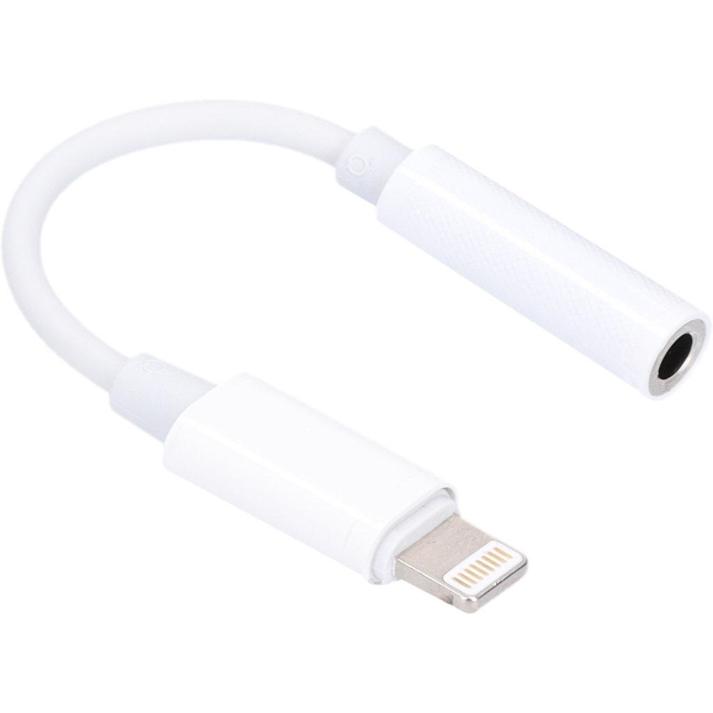 Mobiparts Mobiparts Lightning naar 3.5 mm Jack Adapter - Wit (Bulk)