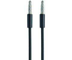 Mobiparts Mobiparts AUX Cable 3.5 mm to 3.5 mm Black (1 meter)
