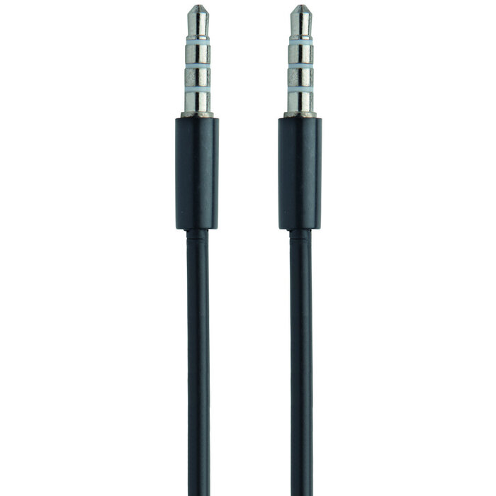 Mobiparts Mobiparts AUX Cable 3.5 mm to 3.5 mm Black (1 meter)