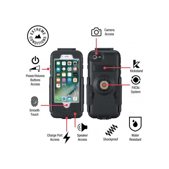 Tigra Tigra Bike Console Kit voor Apple iPhone 7 Plus / 8 Plus - Waterproof Zwart