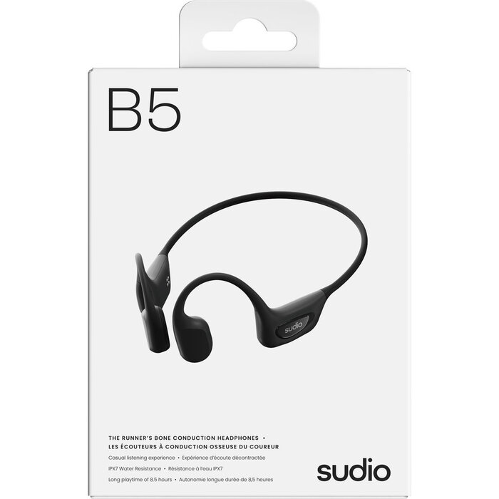 Sudio Sudio B5 Open-Ear Oortjes met Botgeleiding - Zwart - IPX7