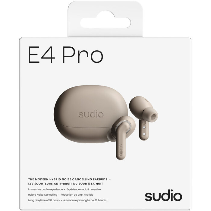 Sudio Sudio E4 Pro In-ear Earbuds met Active Noise Cancelling - Latte