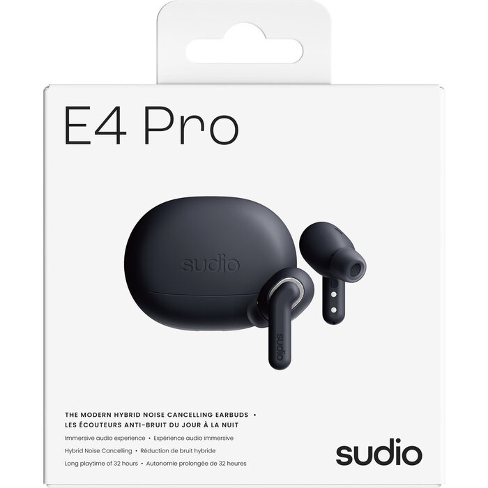 Sudio Sudio E4 Pro In-ear Earbuds - Draadloze Bluetooth Oordopjes met ANC - Zwart