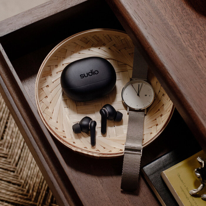 Sudio Sudio E4 Pro In-ear Earbuds - Draadloze Bluetooth Oordopjes met ANC - Zwart