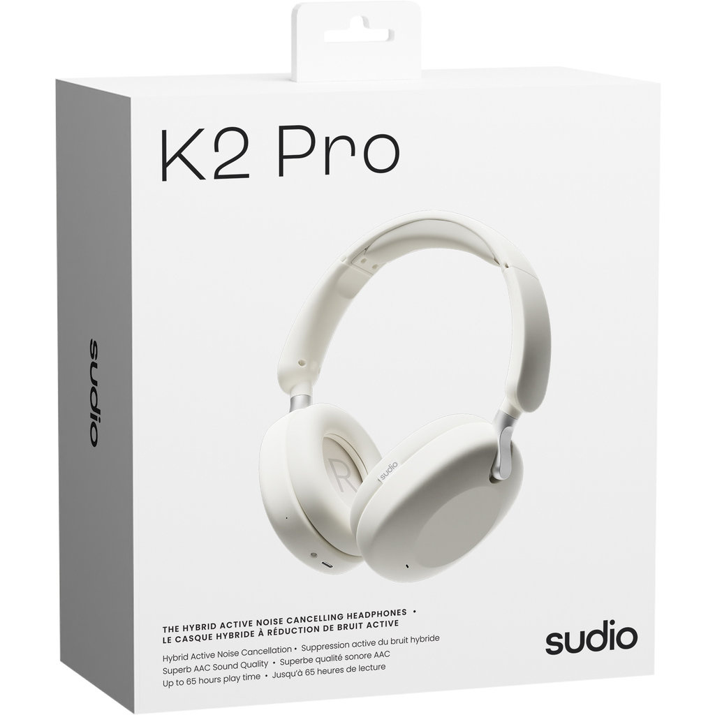 Sudio Sudio K2 Pro Wit - Draadloze Over-ear Headset met Hybride ANC