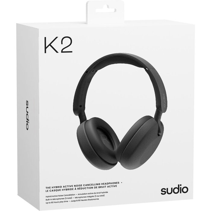 Sudio Sudio K2 Over-Ear Koptelefoon met ANC en Bluetooth 5.3 - Zwart