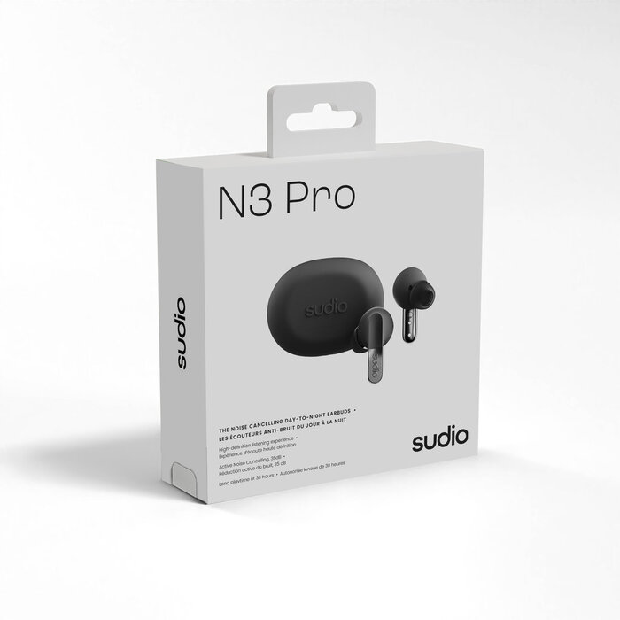 Sudio Sudio N3 Pro Draadloze Oordopjes met ANC - Zwart