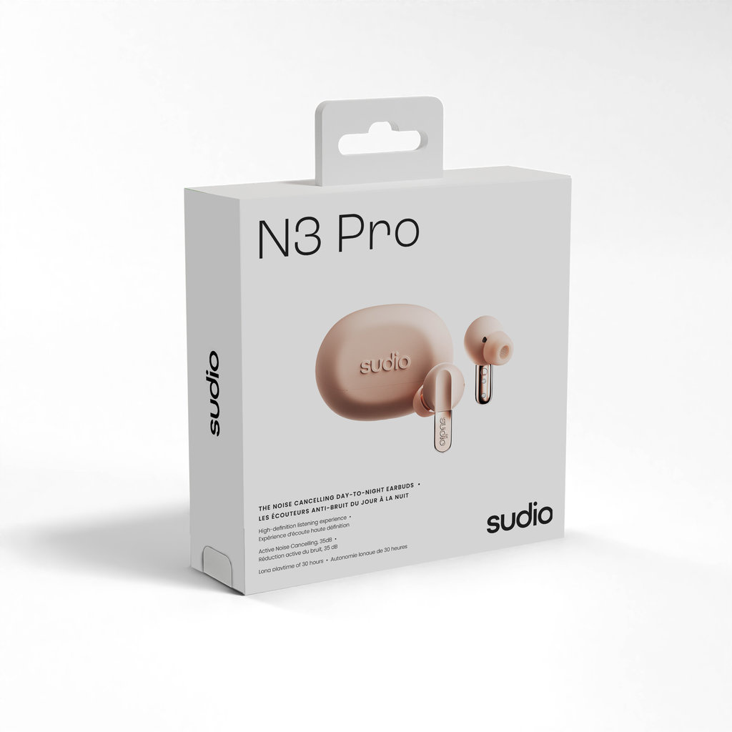 Sudio Sudio N3 Pro Draadloze In-ear Earbuds met ANC - Roze