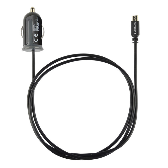 Mobiparts Mobiparts Autolader met Vaste Micro-USB Kabel - 2.1A - Zwart