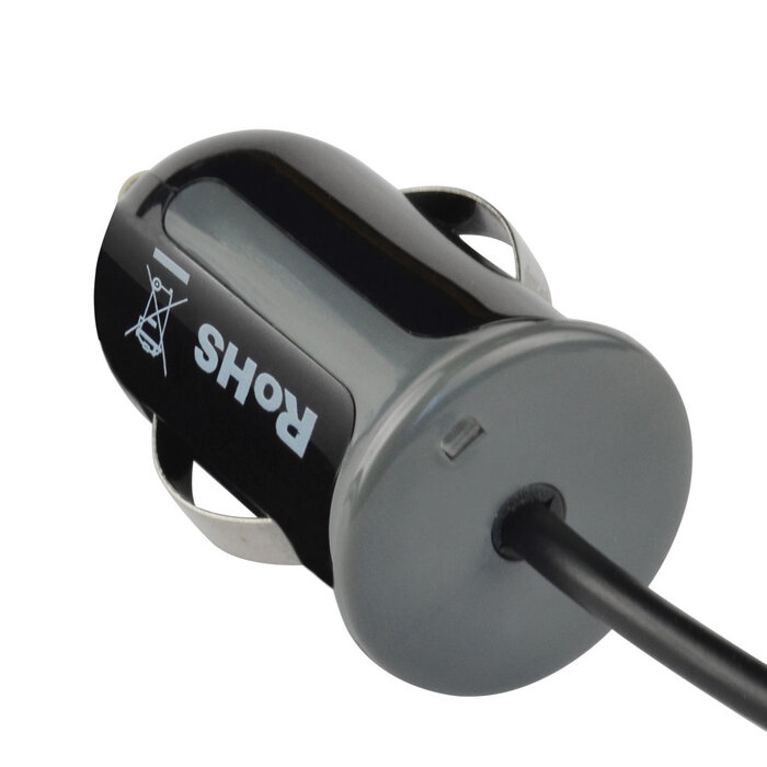 Mobiparts Mobiparts Autolader met Vaste Micro-USB Kabel - 2.1A - Zwart