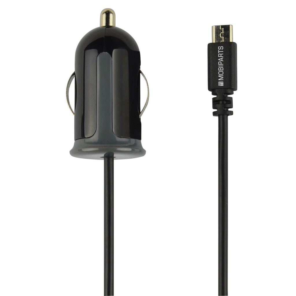 Mobiparts Mobiparts Autolader met Vaste Micro-USB Kabel - 2.1A - Zwart