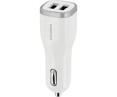 Mobiparts Mobiparts Dual USB Autolader 24W / 4.8A - 12V/24V - Wit