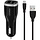 Mobiparts Car Charger Dual USB 12W/2.4A + Micro USB Cable Black