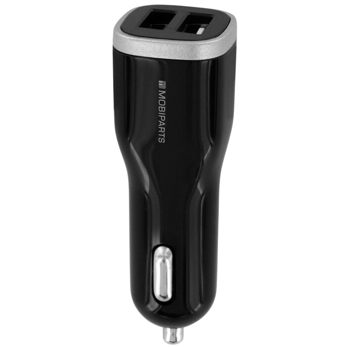 Mobiparts Mobiparts Quick Charge Autolader - Dual USB 5A - Zwart