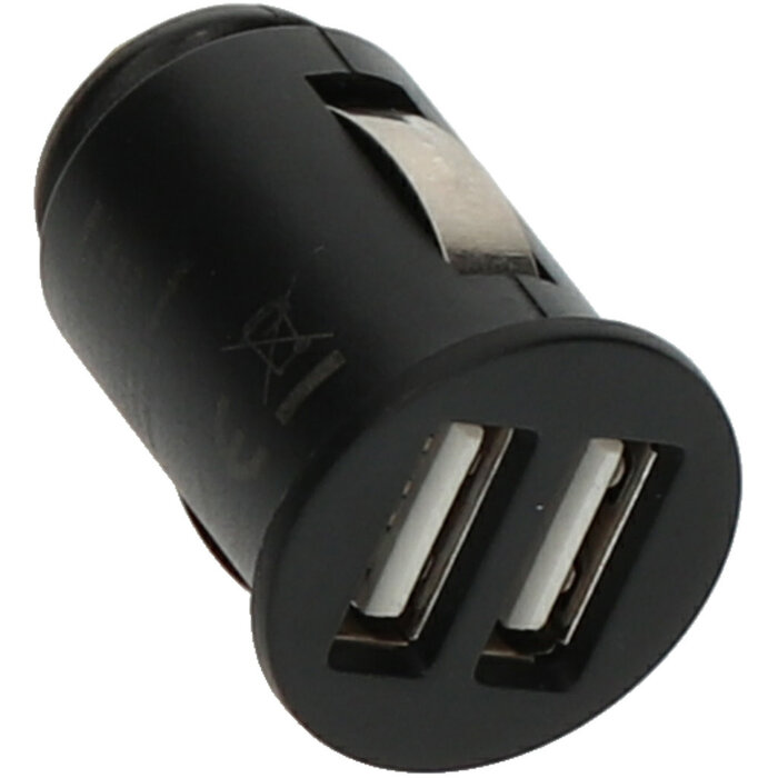 Quick & Easy Quick & Easy Dual USB Autolader 2.4A Zwart - 5 stuks