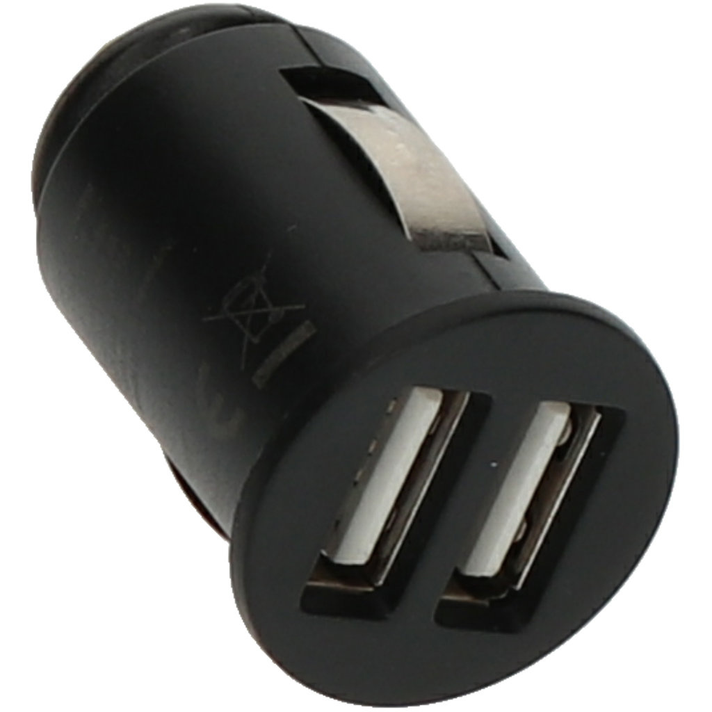 Quick & Easy Quick & Easy Dual USB Autolader 2.4A Zwart - 5 stuks