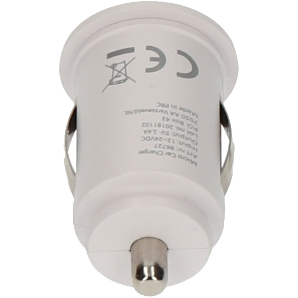 Quick & Easy Quick & Easy Autolader 2.4A Dual USB Wit - 5-Pack