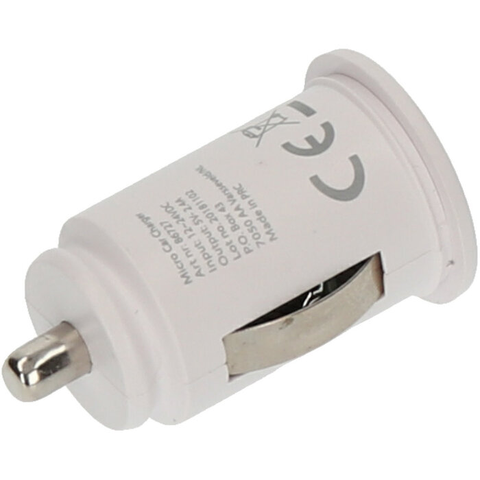 Quick & Easy Quick & Easy Autolader 2.4A Dual USB Wit - 5-Pack