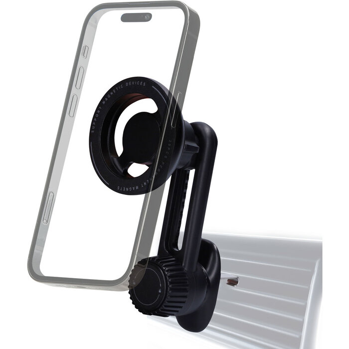Mobiparts Mobiparts MagSafe Autohouder met Verstelbare Ventilatieroosterklem - Zwart