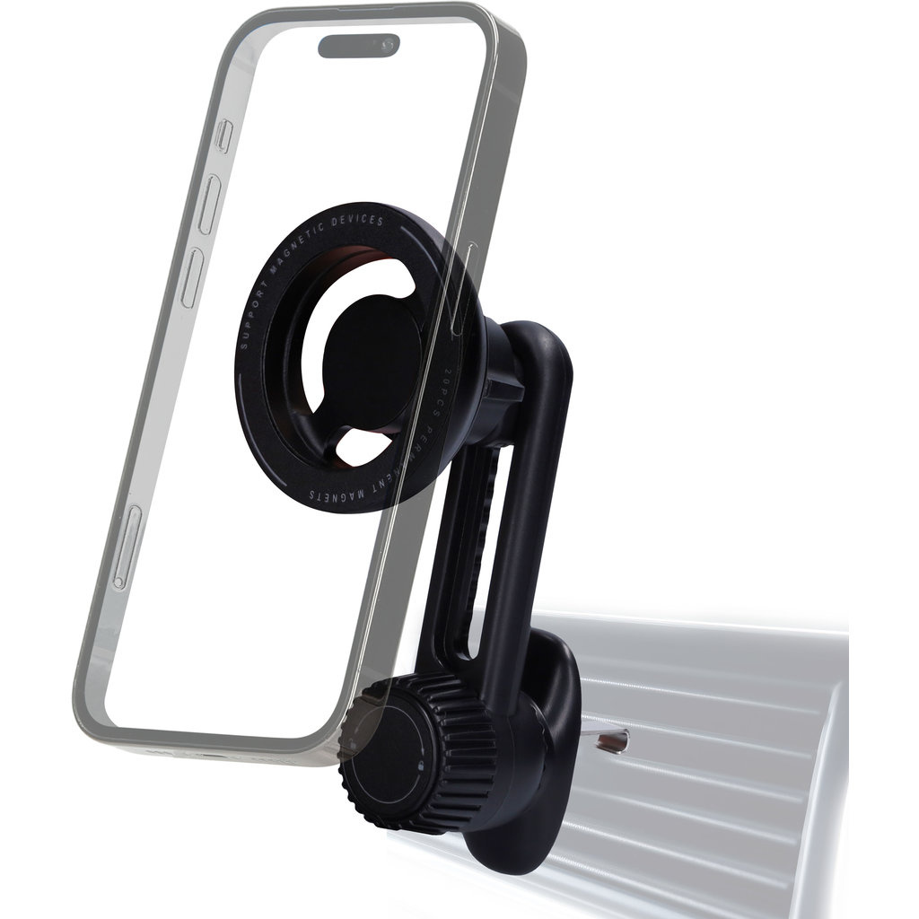 Mobiparts Mobiparts MagSafe Autohouder met Verstelbare Ventilatieroosterklem - Zwart