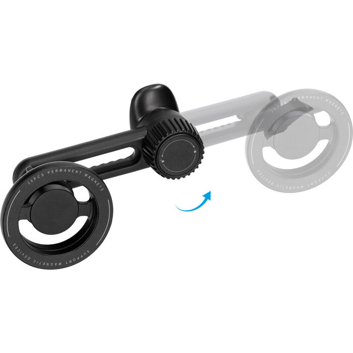 Mobiparts Mobiparts MagSafe Autohouder met Verstelbare Ventilatieroosterklem - Zwart