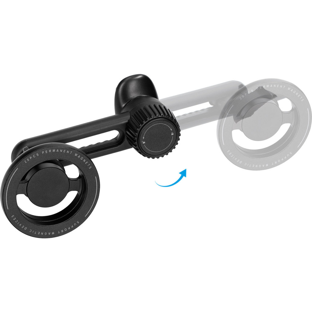 Mobiparts Mobiparts MagSafe Autohouder met Verstelbare Ventilatieroosterklem - Zwart