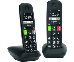 Gigaset Gigaset E290R Duo Seniorentelefoon met Grote Toetsen - Zwart