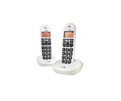 Doro Doro PhoneEasy 100w Duo DECT-telefoonset - Wit - Gebruiksvriendelijk